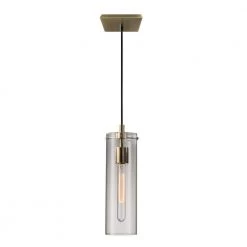Dalton 1-Light Antique Brass Pendant by Adesso