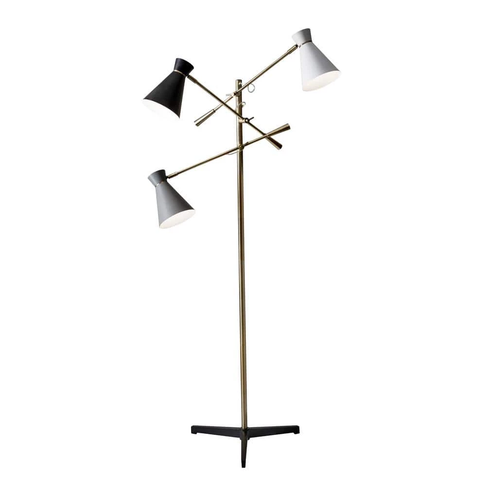 Lyle 71 in. Brass Floor Lamp by Adesso