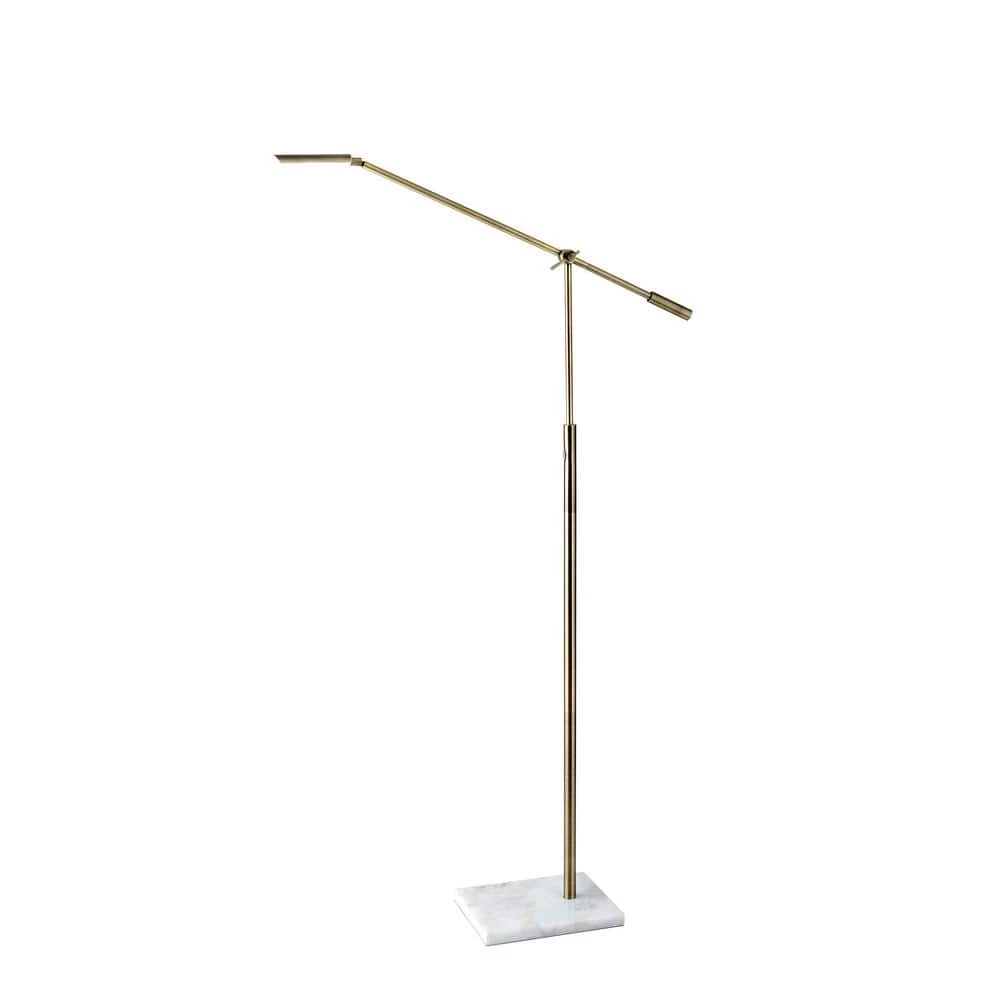 Vera 61 in. Integrated LED Brass Floor Lamp by Adesso