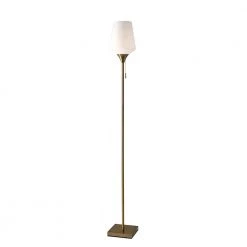 Roxy 71 in. Antique Brass Floor Lamp by Adesso