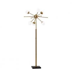 Doppler 63 in. LED Brass Floor Lamp by Adesso