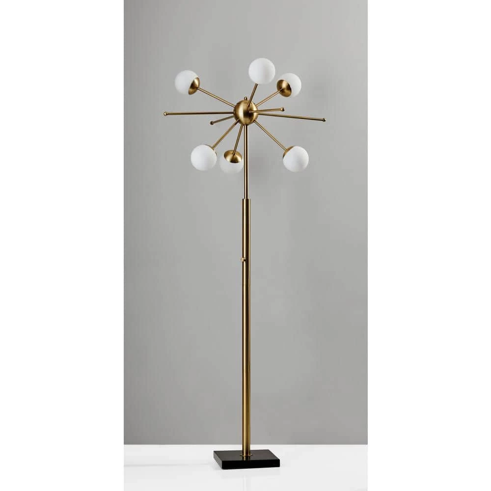 Doppler 63 in. LED Brass Floor Lamp by Adesso - Image 2
