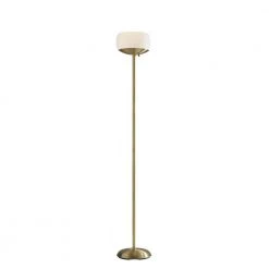 Jessica 71 in. H 300-Watt Antique Brass Torchiere Lamp by Adesso