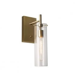 Dalton 1-Light Antique Brass Wall Sconce by Adesso