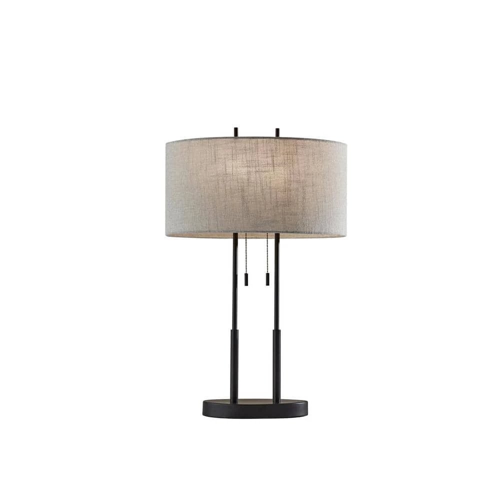 Duet 27 in. Antique Bronze Table Lamp by Adesso
