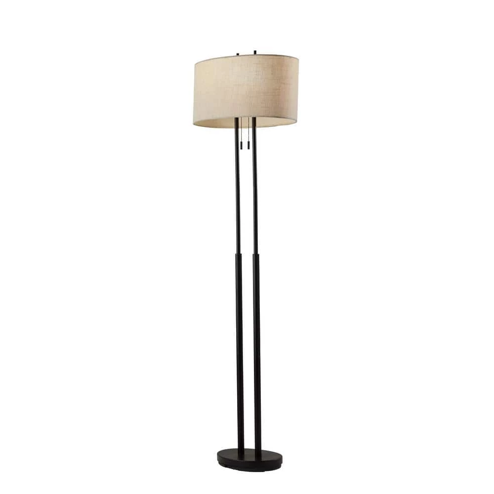 Duet 62 in. H Bronze Floor Lamp by Adesso
