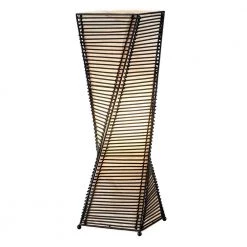 Stix 24-1/2 in. Black Cane Table Lantern by Adesso