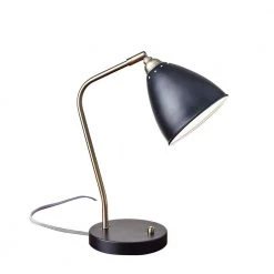 21 in. Black Chelsea Desk Lamp by Adesso