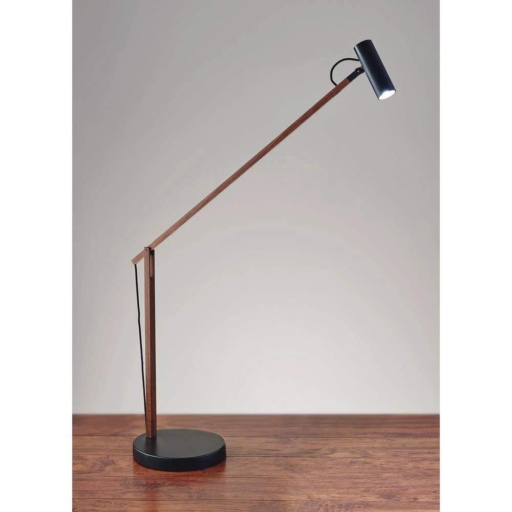 ADS360 Crane 32 in. Integrated LED Black Desk Lamp by Adesso - Image 2