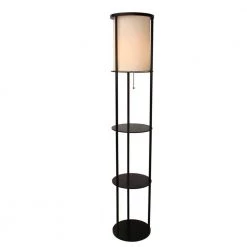 Stewart Shelf 62-1/2 in. Black Floor Lamp by Adesso