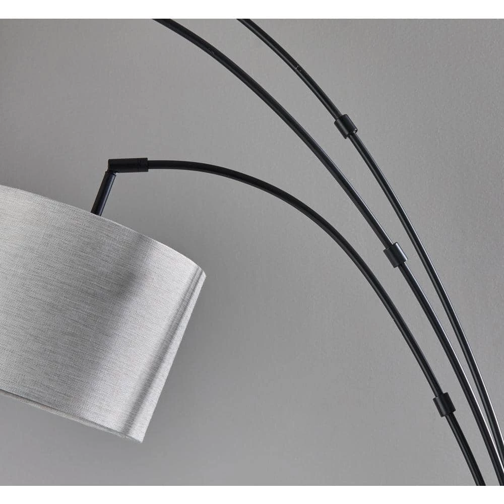 Bowery 82 in. Black 3-Arm Arc Lamp by Adesso - Image 5