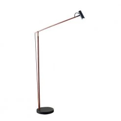 ADS360 Crane 60 in. Integrated LED Black Floor Lamp by Adesso