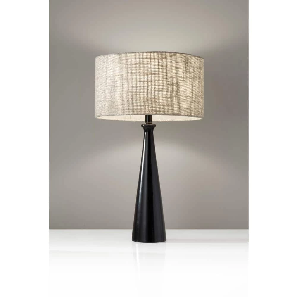 Linda 21.5 in. Black Table Lamp by Adesso - Image 2