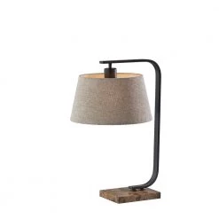 Bernard 22 in. Black Table Lamp by Adesso