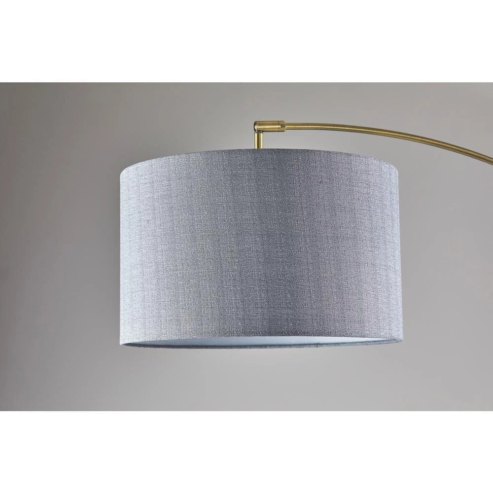 Bergen 73.5 in. Black and Antique Brass Arc Lamps by Adesso - Image 5