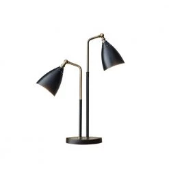 Chelsea 32 in. Black and Brass Table Lamp by Adesso
