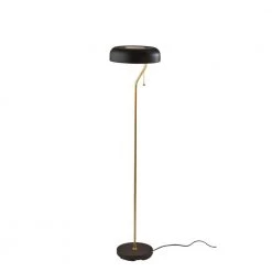 Timothy 51.5 in. 1-Light Black and Antique Brass Bulb Pendant by Adesso