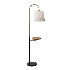 Jeffrey 65 in. Antique Brass Floor Lamp by Adesso