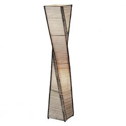 Stix Black Cane 50 in. Black/Beige Floor Lantern by Adesso