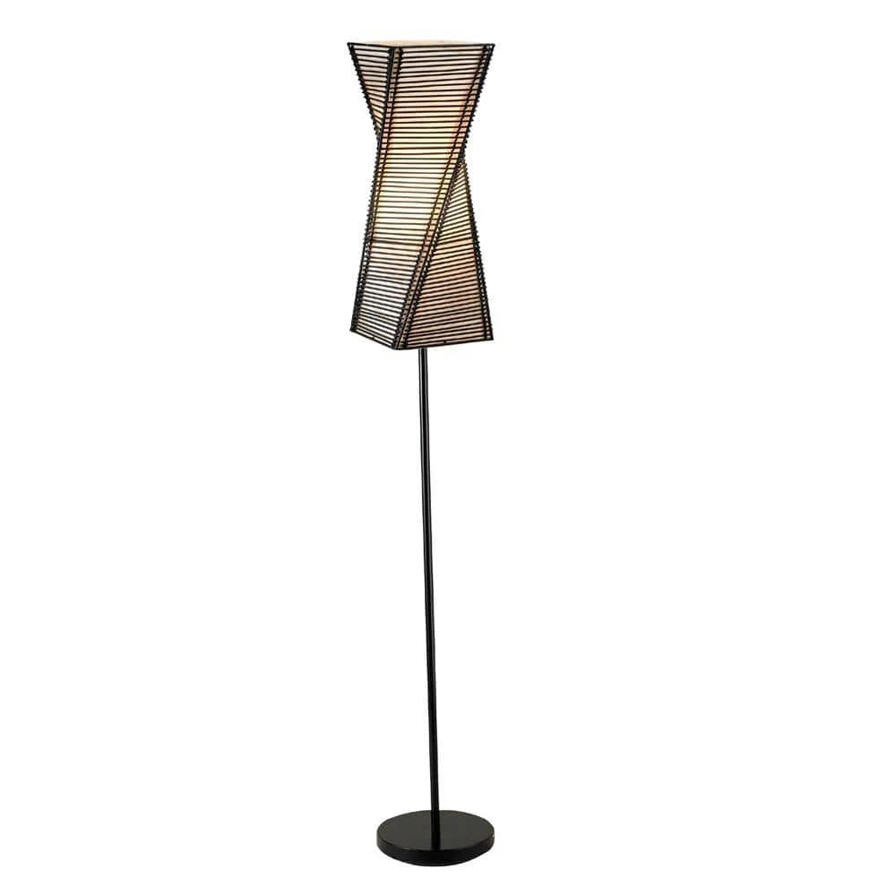 Stix 68 in. Black Floor Lamp by Adesso