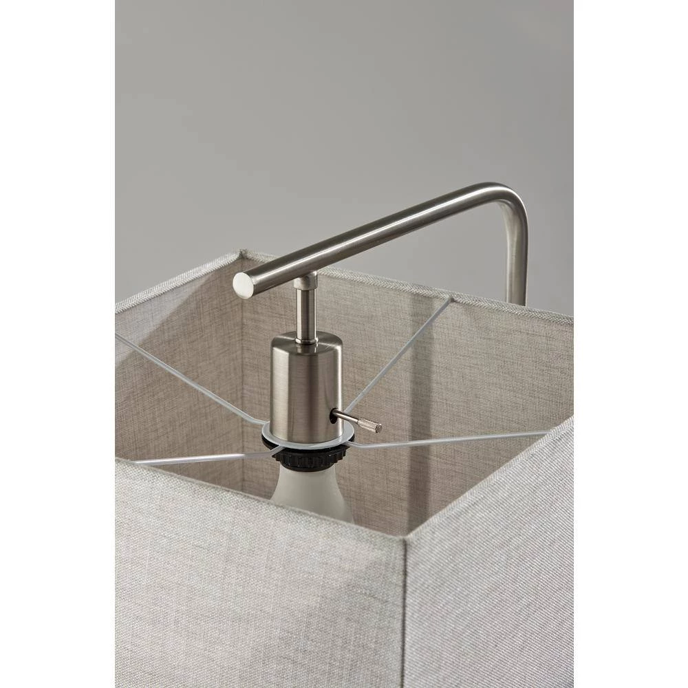 Flora 60 in. 1-Light Black and Brushed Steel Bulb Pendant by Adesso - Image 4