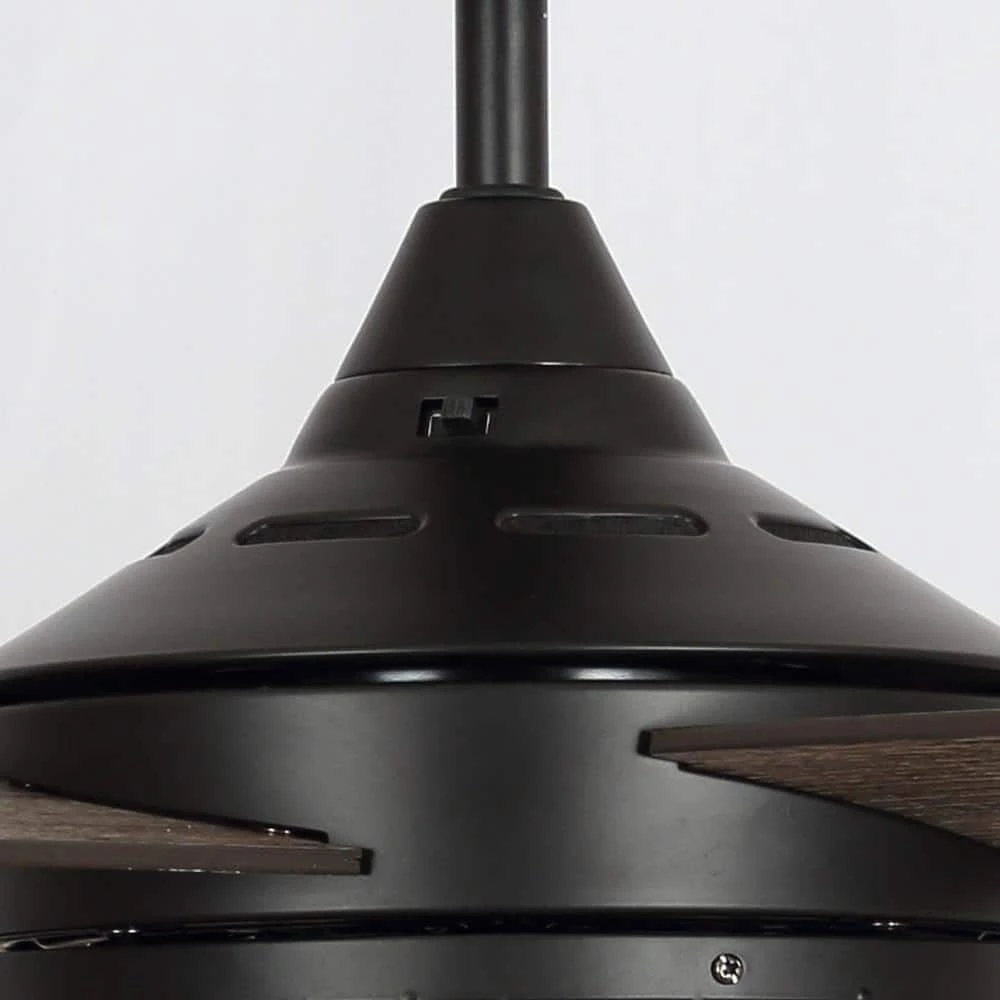 Victoire 52 in. Indoor Black Modern Crystal Ceiling Fan with Remote and Light Kit by Parrot Uncle - Image 7