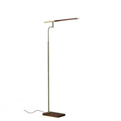 Barrett 62.5 in. LED Walnut Ash Wood Floor Lamp by Adesso