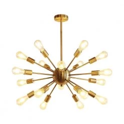 Yervant 18-Light Brass Sputnik Sphere Chandelier by Parrot Uncle