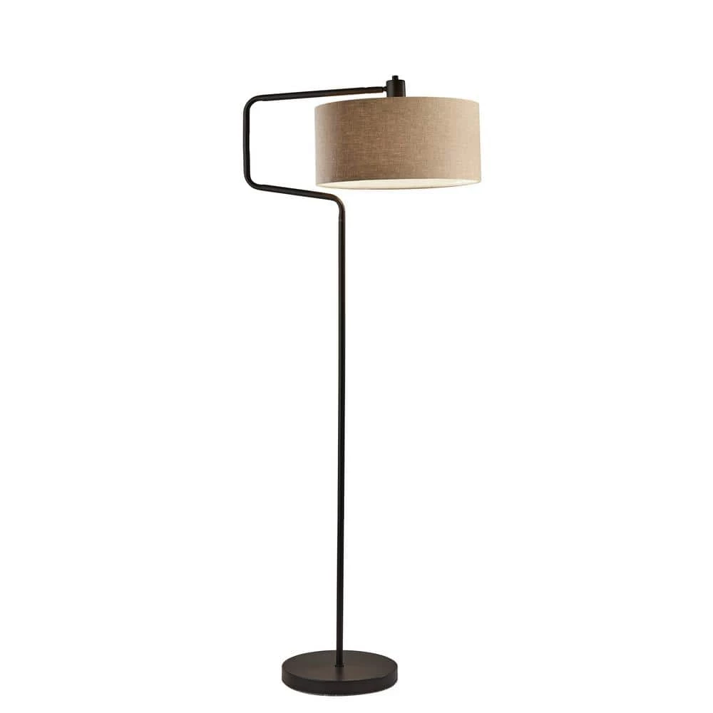 Jacob 57 in. H Antique Bronze Floor Lamp by Adesso