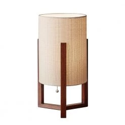 Quinn 17 in. Brown Table Lantern by Adesso