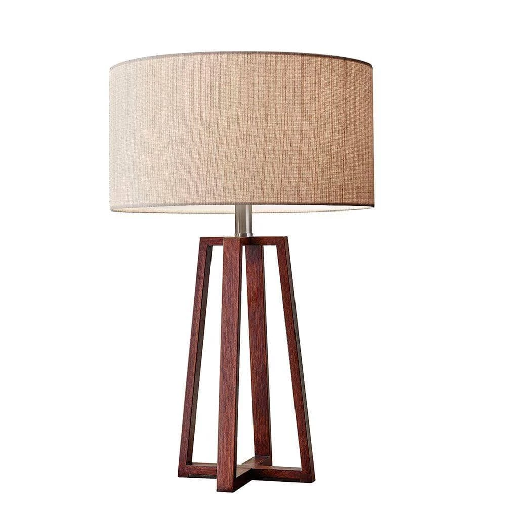 Quinn 24 in. Brown Table Lamp by Adesso