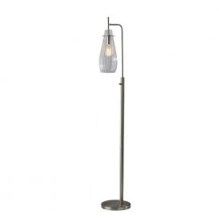 Layla 63 in. 1-Light Brushed Steel Bulb Pendant by Adesso