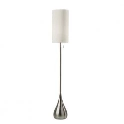 Christina 68 in. H Brushed Steel Floor Lamp by Adesso