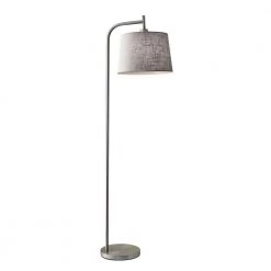 Blake 58 in. Brushed Steel Metal Floor Lamp by Adesso