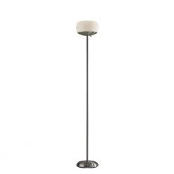 Jessica 71 in. 300-Watt Brushed Steel Torchiere Floor Lamp by Adesso