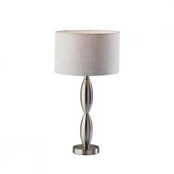 Lance 25 in. Brushed Steel Table Lamp by Adesso