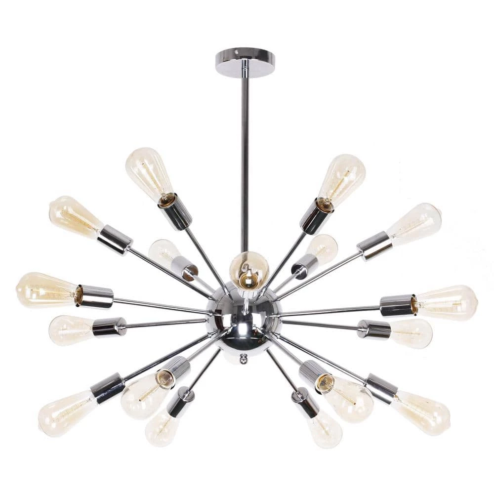 Cordell 18-Light Chrome Sputnik Sphere Chandelier by Parrot Uncle - Image 3