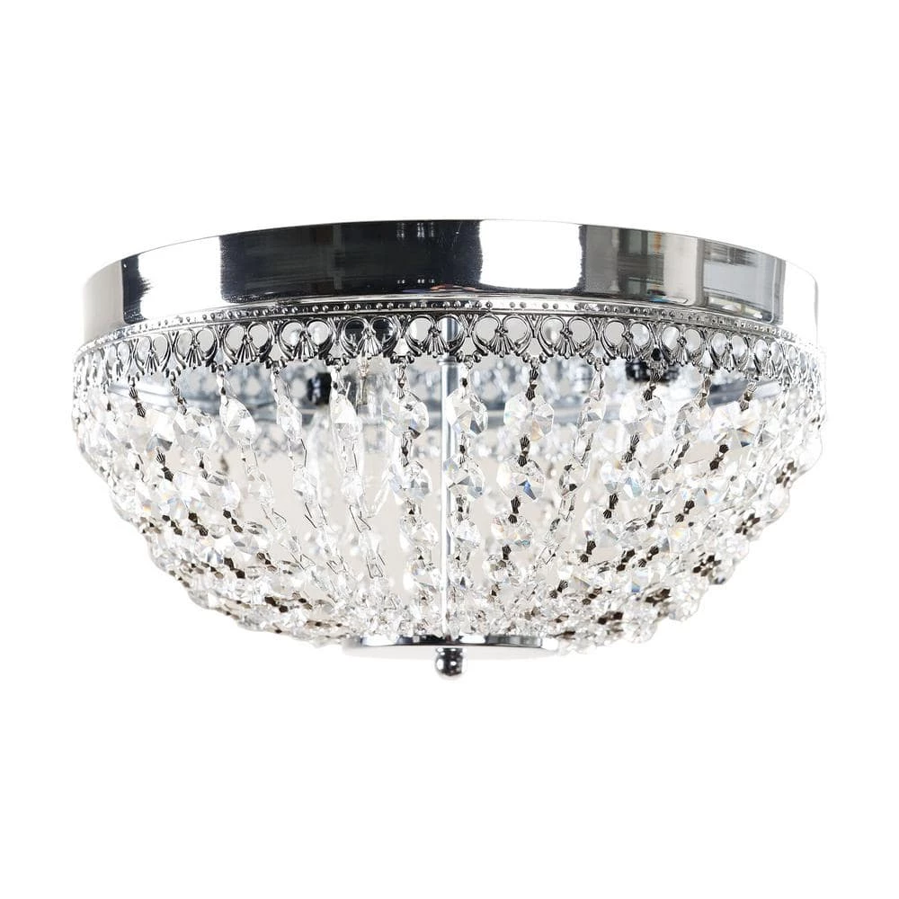 Erhard 13 in. 3-Light Chrome Flush Mount by Parrot Uncle - Image 5
