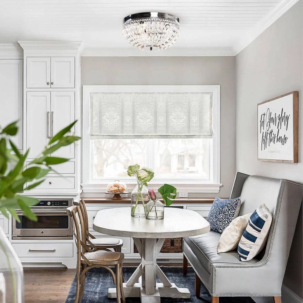 Erhard 13 in. 3-Light Chrome Flush Mount by Parrot Uncle - Image 7