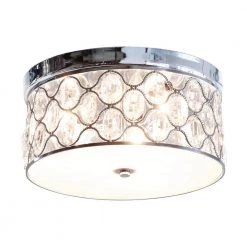 Scorpio 14 in. 3-Lights Chrome Flush Mount Chandelier Ceiling Light by Parrot Uncle