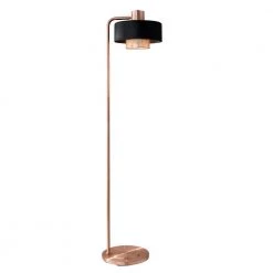 Bradbury 60 in Black/Copper Floor Lamp by Adesso