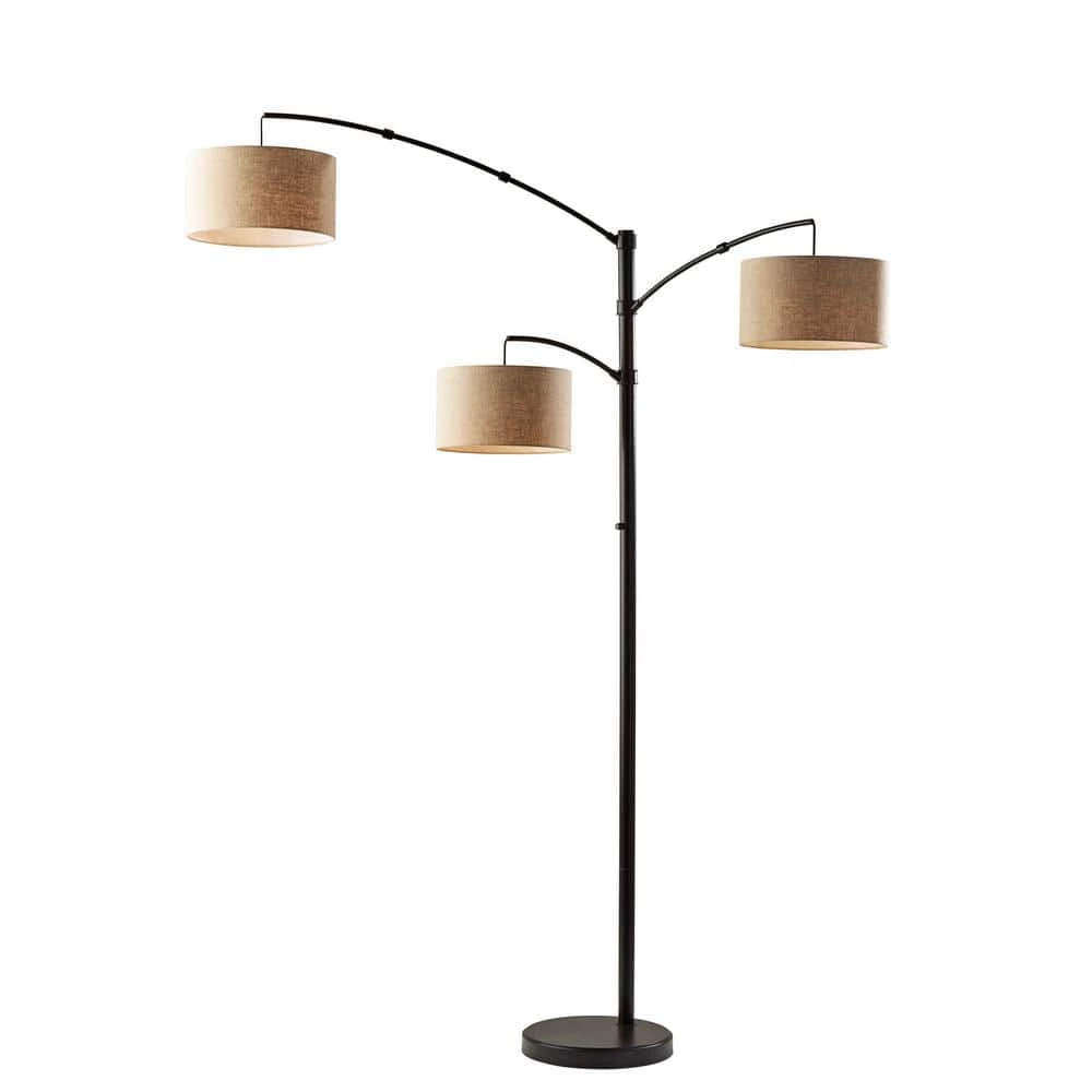 Cabo 82 in. 3-Light Dark Bronze Bulb Pendant by Adesso