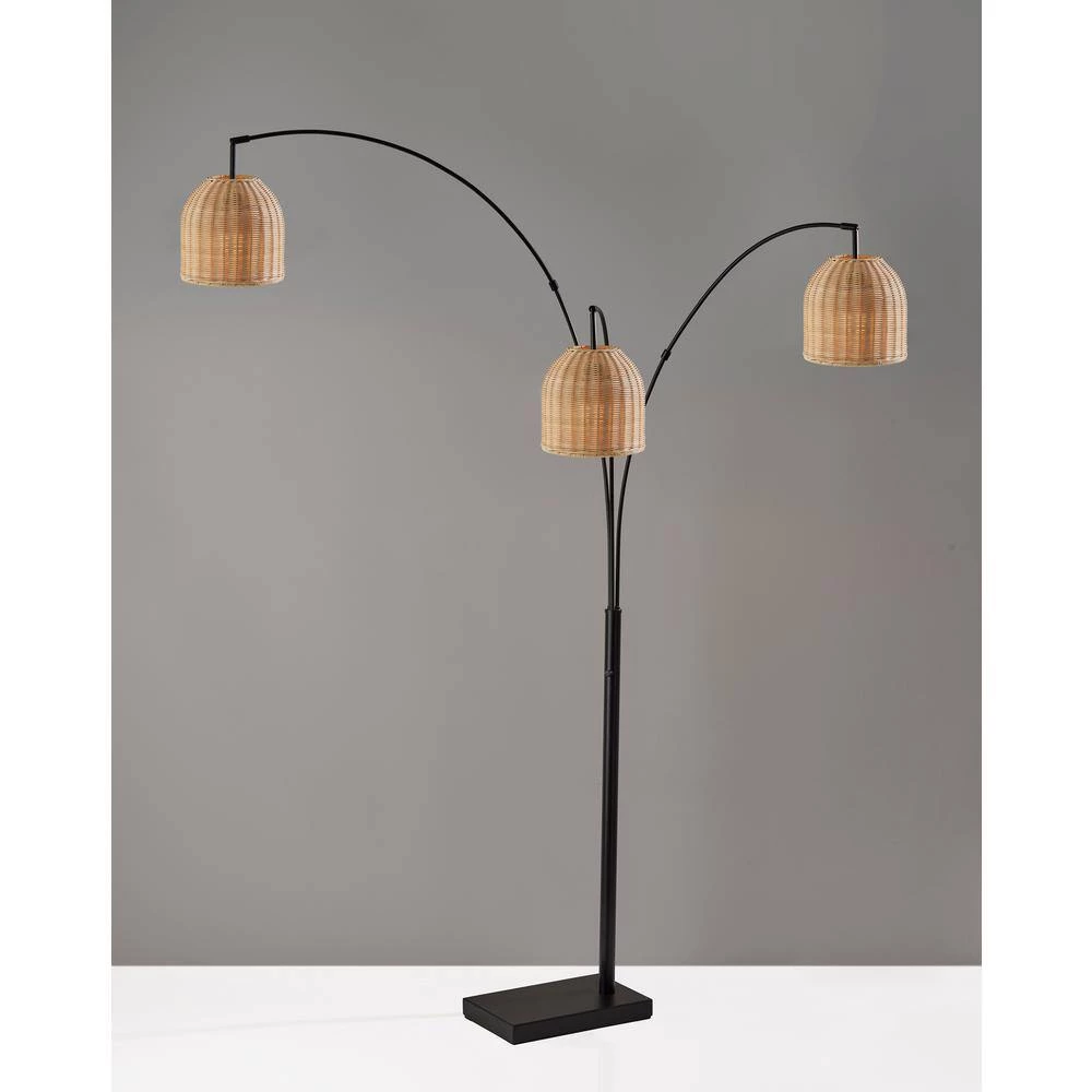 Bahama 82 in. 3-Light Dark Bronze Bulb Pendant by Adesso - Image 3