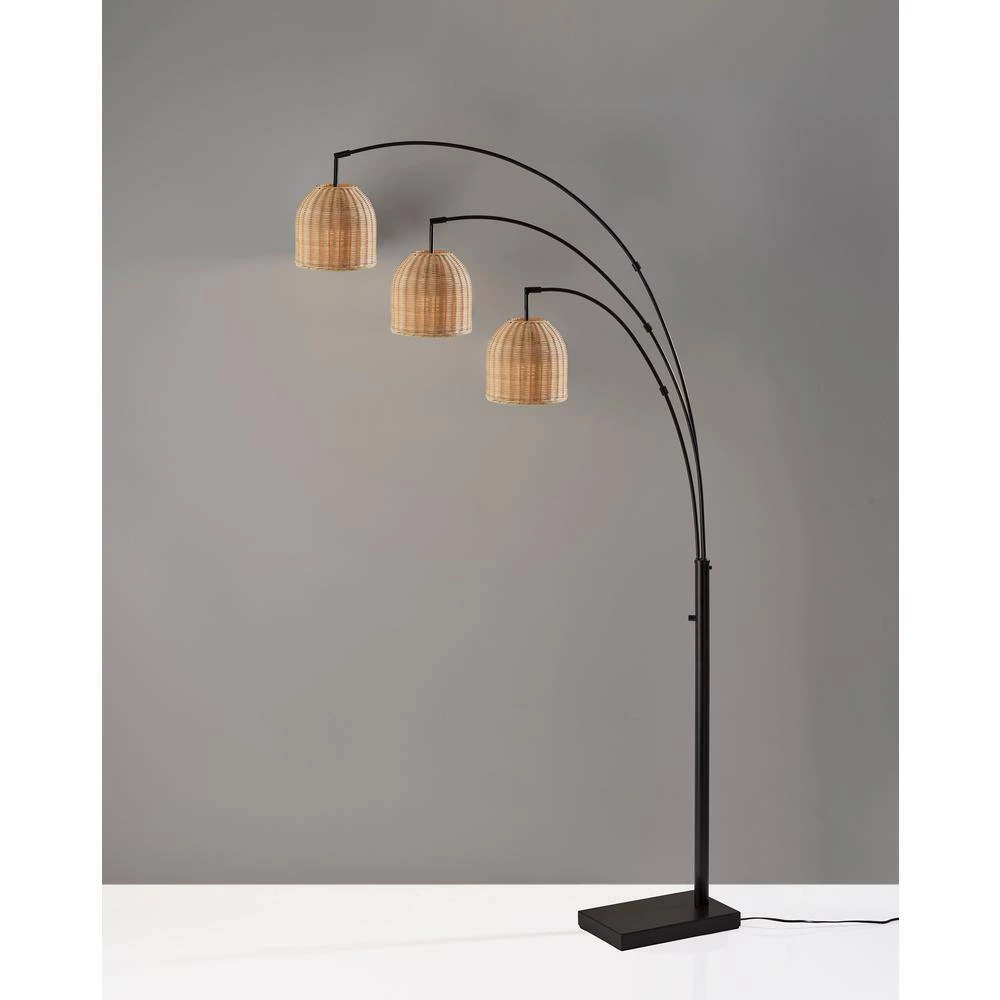 Bahama 82 in. 3-Light Dark Bronze Bulb Pendant by Adesso - Image 2