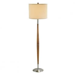 Hudson 61 in. Dark Maple Floor Lamp by Adesso