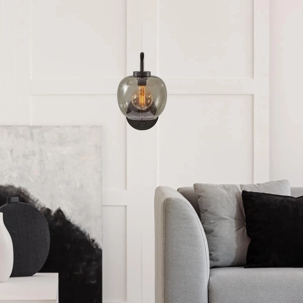 Ashton 12.5 in. Black Wall Lamp by Adesso - Image 5