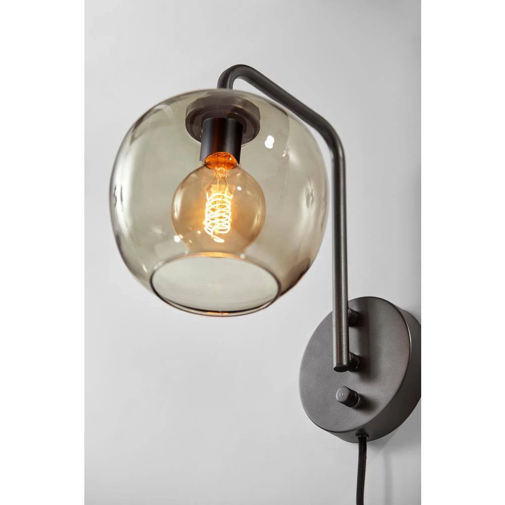 Ashton 12.5 in. Black Wall Lamp by Adesso - Image 3