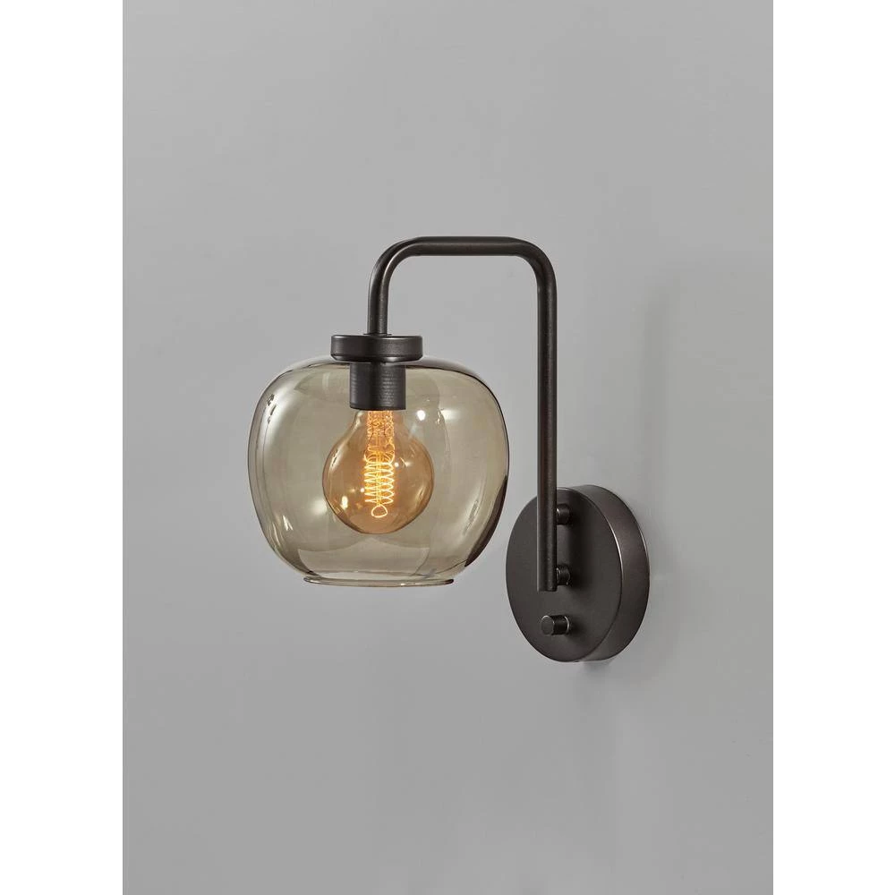 Ashton 12.5 in. Black Wall Lamp by Adesso - Image 2
