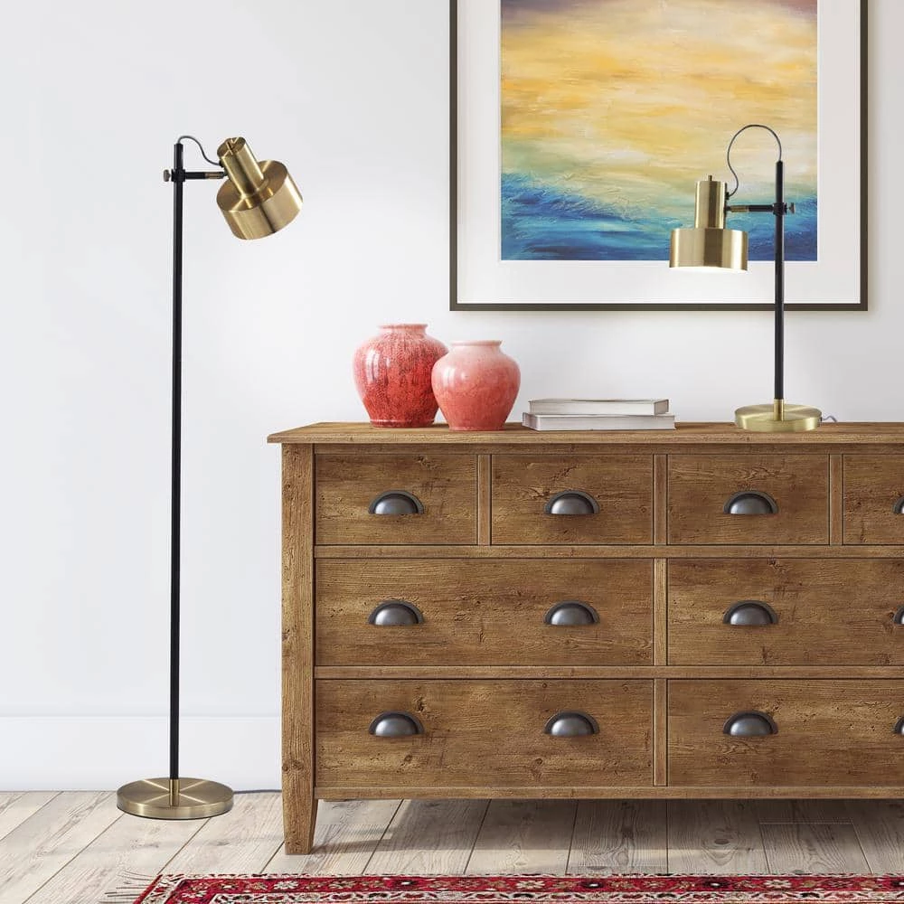 Clayton 22.5 in. Black Brass Desk Lamp by Adesso - Image 6