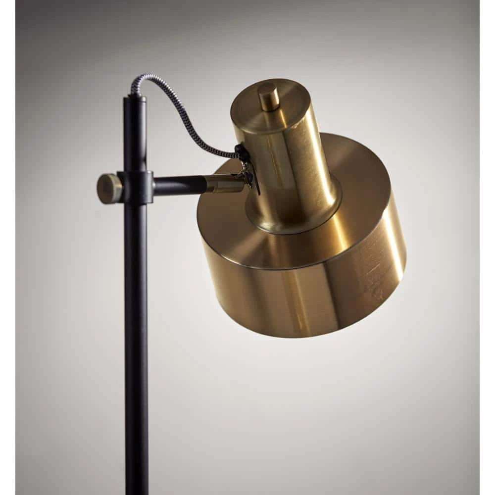Clayton 22.5 in. Black Brass Desk Lamp by Adesso - Image 3